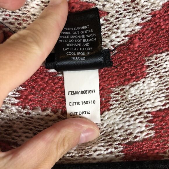 TORRID Tan Red Boho Southwest Draped Fringe Open Knit Sweater 00 Medium/Large - Picture 8 of 12